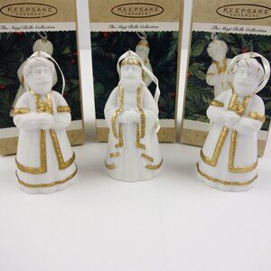 Vintage 1996 Hallmark The Magi Bells Collection Set of 3 Ornament Bells